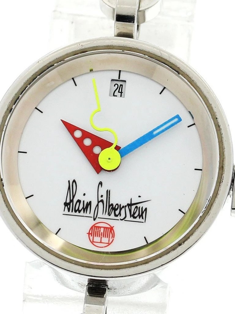 Alain Silberstein Milanese Me12 Date White Dial Automatic Ladies Watch898934